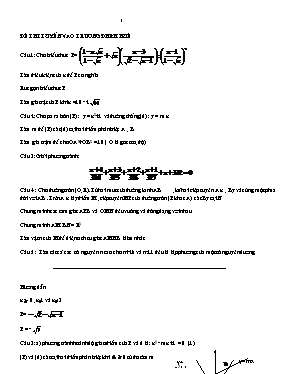Các đề thi học sinh giỏi môn Toán 9